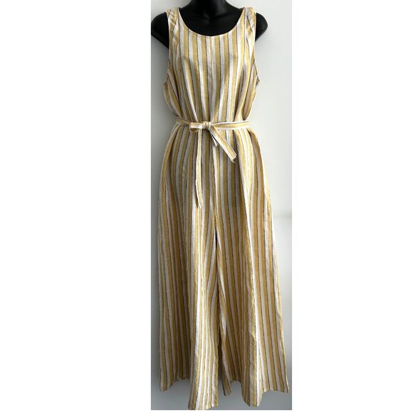Rachel Zoe Linen Overalls Sz 10 - Picture 1 of 9